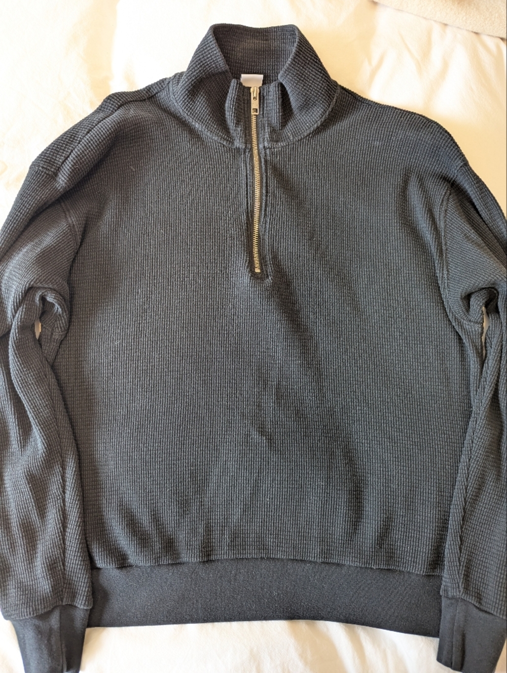 Aritzia TNA Waffle 1/4 Zip Top